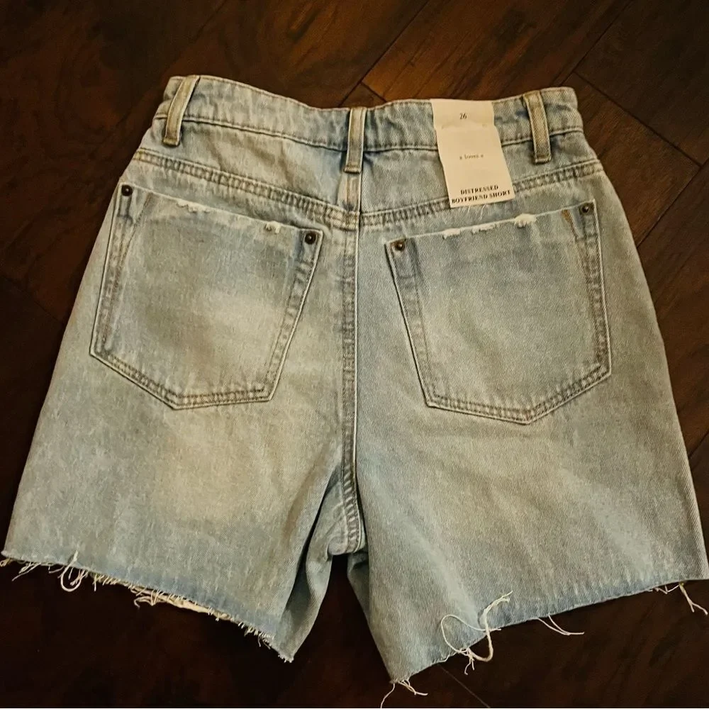 A loves A Brand Juniors Denim Shorts Light Blue Wash Size 26 New w Tags
